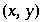 (x, y)