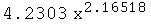 RowBox[{4.2303,  , RowBox[{x, ^, 2.16518}]}]