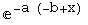^(-a (-b + x))