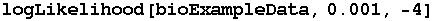 RowBox[{logLikelihood, [, RowBox[{bioExampleData, ,, 0.001, ,, -4}], ]}]