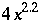 FormBox[RowBox[{4, RowBox[{x, ^, 2.2}]}], TraditionalForm]