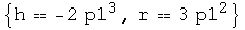 {h -2 p1^3, r3 p1^2}