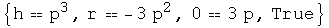 {hp^3, r -3 p^2, 03 p, True}