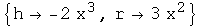 {h -2 x^3, r3 x^2}
